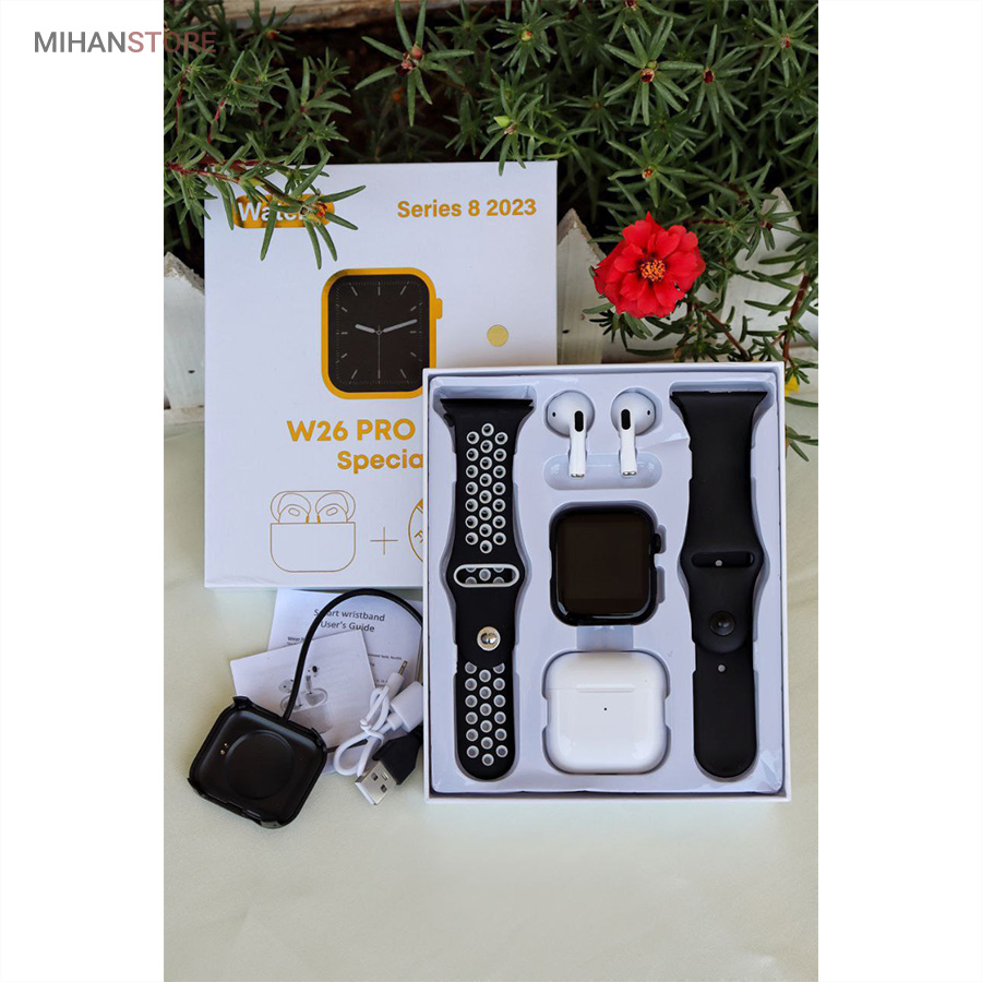 ساعت هوشمند و هندزفری بلوتوث W26 Pro Max - تصویر 7