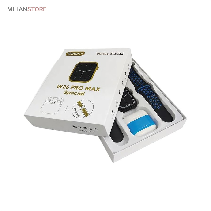 ساعت هوشمند و هندزفری بلوتوث W26 Pro Max - تصویر 12