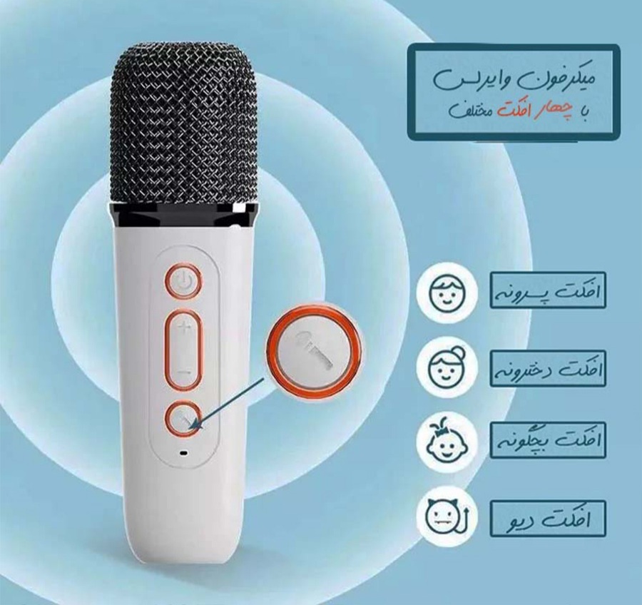 اسپیکر بلوتوثی میکروفن دار قابل حمل - تصویر 8